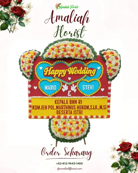 Papan Bunga Pernikahan Plumutan